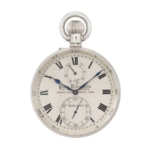 Swiss silver lever deck watch with power reserve Circa 1915