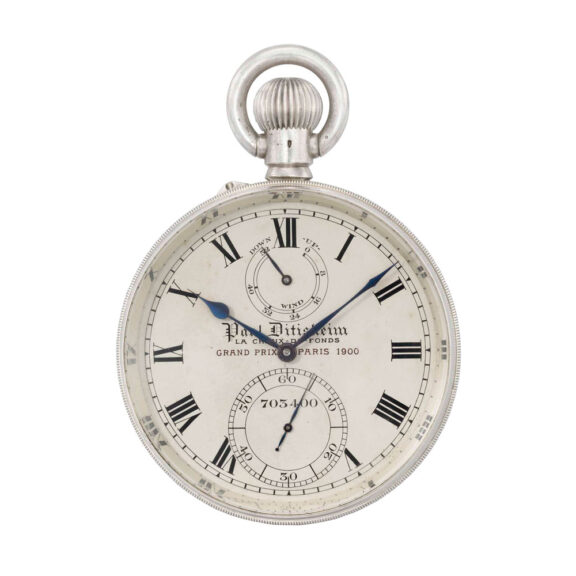 Swiss silver lever deck watch with power reserve Circa 1915