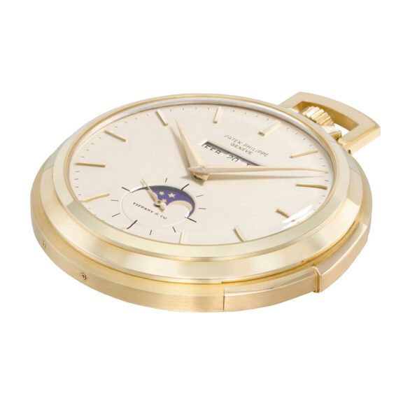 Very fine 18k gold open faced complicated watch Circa 1931