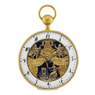 Swiss gold verge with Jacquemarts and automaton Circa 1820