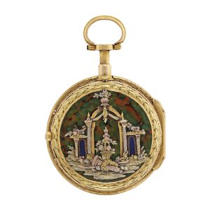 Swiss gold and enamel à toc quarter repeater Circa 1780