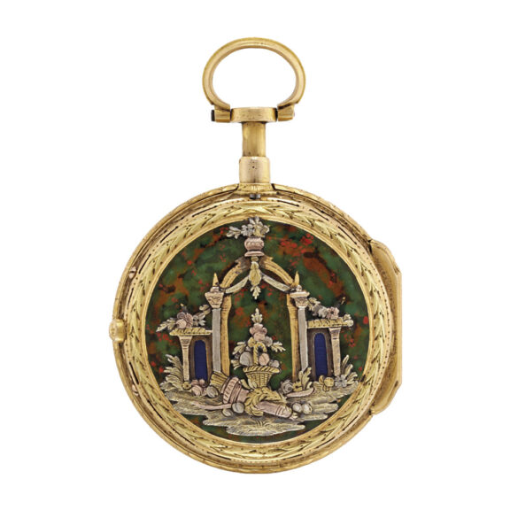 Swiss gold and enamel à toc quarter repeater Circa 1780