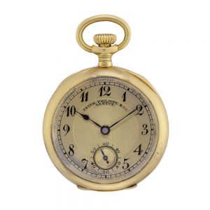 Swiss 18k gold open faced lever pendant watch Circa 1908