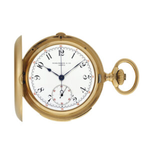Swiss gold hunting cased repeating chronograph Circa 1904