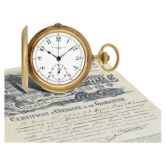 Swiss gold hunting cased repeating chronograph Circa 1904
