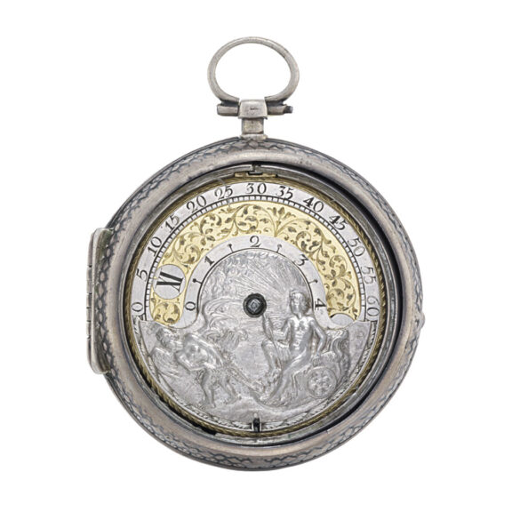 English silver pair cased wandering hour verge Circa 1700