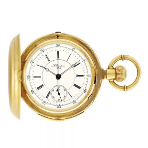 Swiss hunting cased minute repeating chronograph Circa 1900