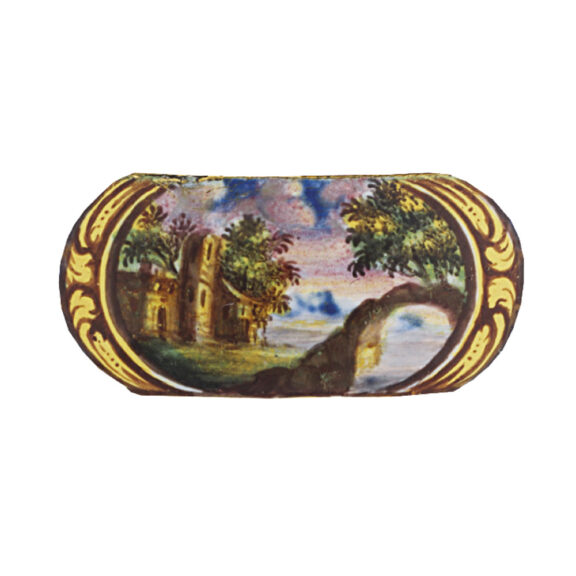 Swiss gold and enamel open faced verge watch Circa 1700 Swiss gold and enamel open faced verge watch Circa 1700