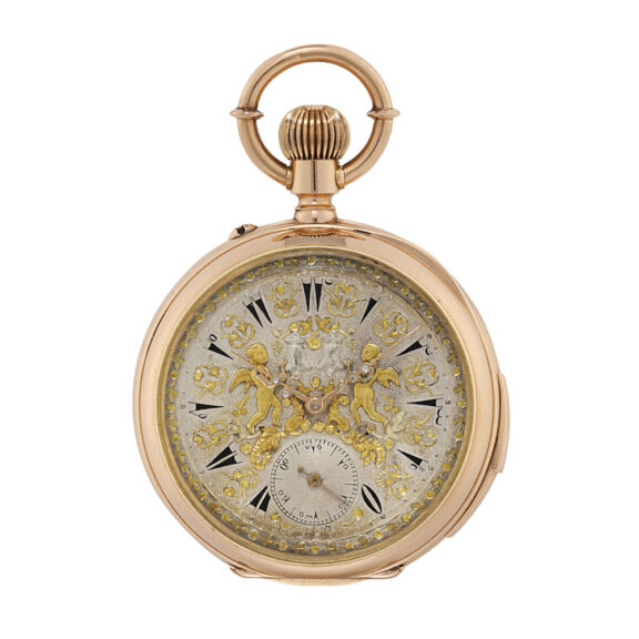 Gold lever with Jacquemarts for Turkish market Circa 1890