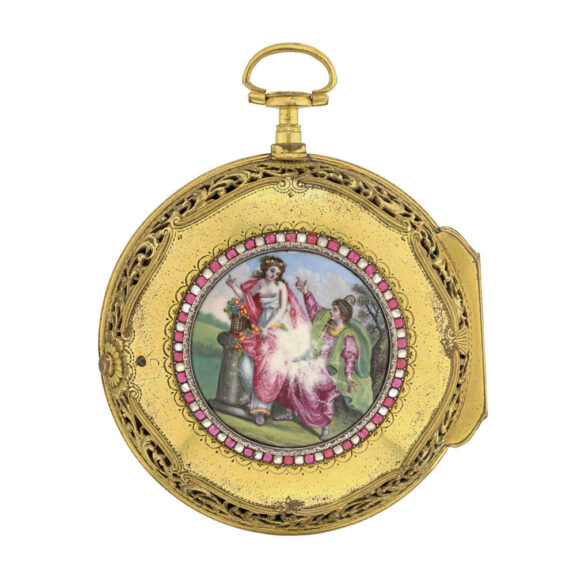 English hour and quarter striking verge coach watch Circa 1800