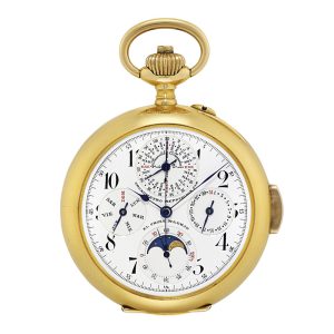 Swiss gold open faced complicated lever watch Circa 1890