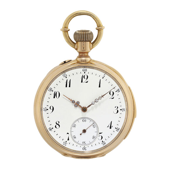 Danish 18k rose gold five minute repeating lever Circa 1910