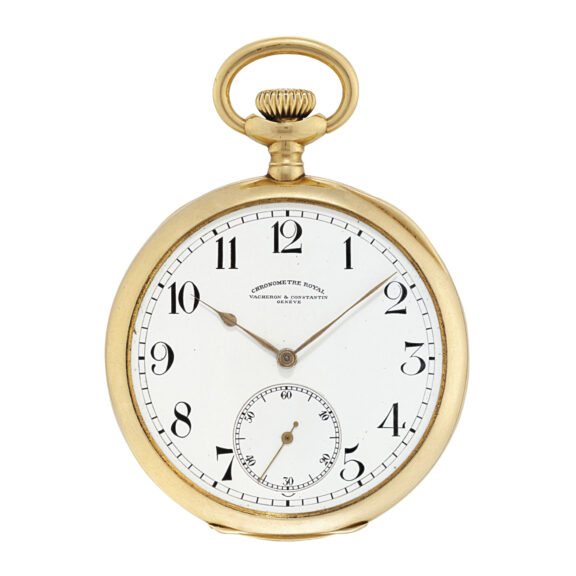 Large Swiss 18 carat gold open faced lever watch Circa 1910