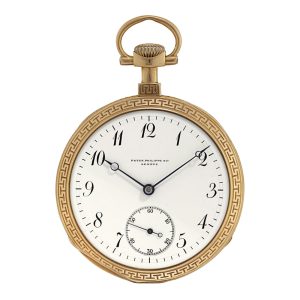 Swiss 18k gold open faced keyless lever watch Circa 1891