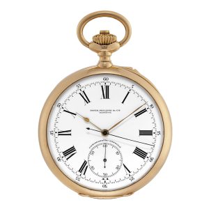 Swiss 18k rose gold open faced chronograph lever Circa 1905