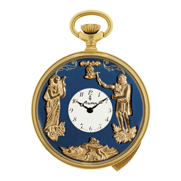 Swiss gold plated repeating lever with Jacquemarts Circa 1990