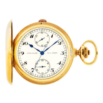 Swiss hunting cased single button chronograph Circa 1914