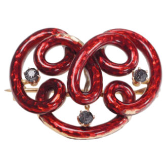 Fine and rare American pendant watch with brooch Circa 1899