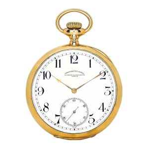 Swiss 18 carat gold open faced keyless lever watch Circa 1910