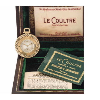 Swiss 14 carat gold watch with roulette wheel bezel Circa 1940