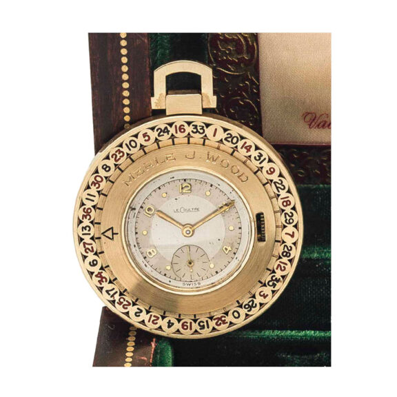 Swiss 14 carat gold watch with roulette wheel bezel Circa 1940