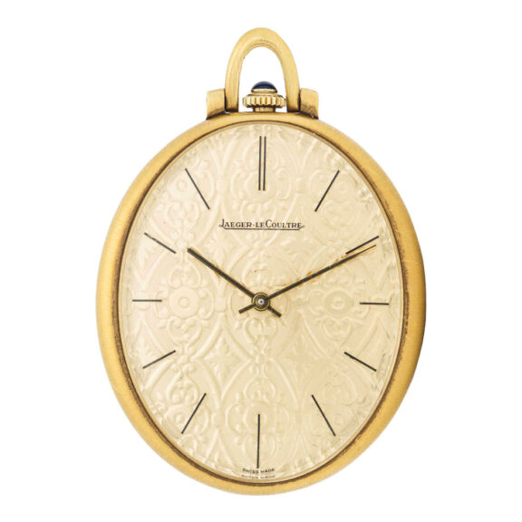 Fine Swiss 18 carat gold oval pendant watch Circa 1960