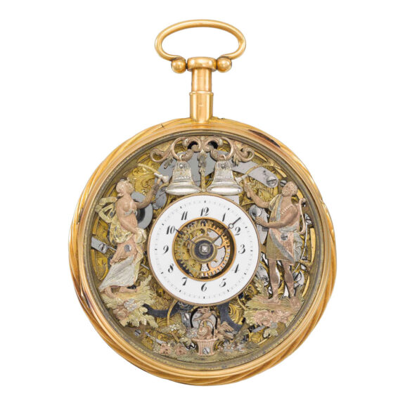 Swiss repeating verge with jacquemart automaton Circa 1820