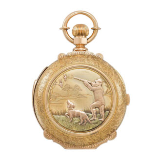 Vari-coloured gold chronograph for the U.S. market Circa 1890