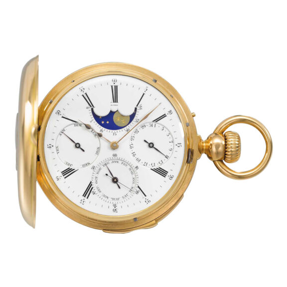 Repeating half hunting cased complicated watch Circa 1865