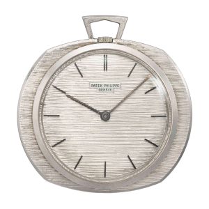 Unusual Swiss white gold keyless lever dress watch Circa 1963