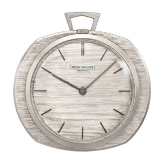 Unusual Swiss white gold keyless lever dress watch Circa 1963
