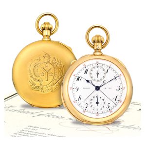 Swiss gold repeating split seconds chronograph Circa 1901