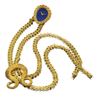 Swiss pear shaped pendant watch with necklace Circa 1972