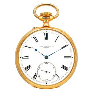 Swiss 18k gold open faced keyless lever watch Circa 1893