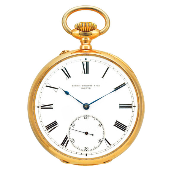 Swiss 18k gold open faced keyless lever watch Circa 1893 Swiss 18k gold open faced keyless lever watch Circa 1893