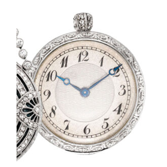 Delicate Swiss decorated miniature pendant watch Circa 1910