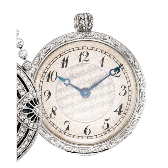 Delicate Swiss decorated miniature pendant watch Circa 1910 Delicate Swiss decorated miniature pendant watch Circa 1910