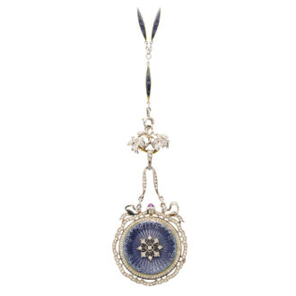 Elegant and fine decorated lever pendant watch Circa 1910
