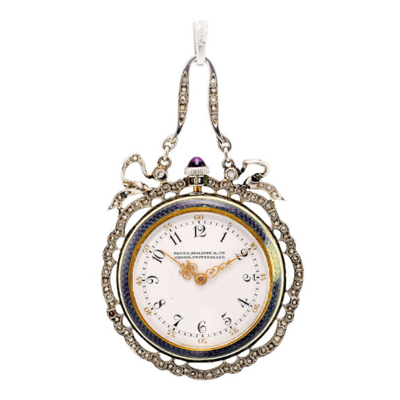 Elegant and fine decorated lever pendant watch Circa 1910 Elegant and fine decorated lever pendant watch Circa 1910