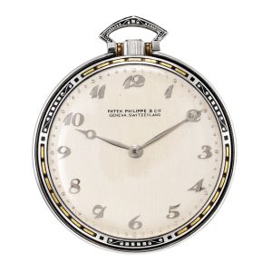 Swiss gold, platinum and enamel lever dress watch Circa 1926