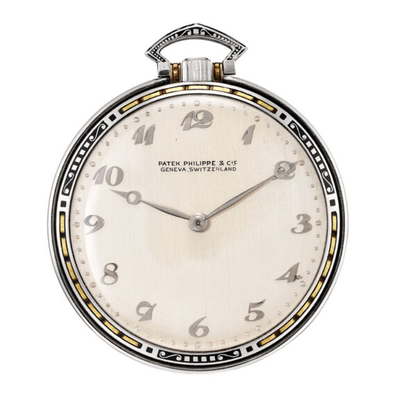 Swiss gold, platinum and enamel lever dress watch Circa 1926