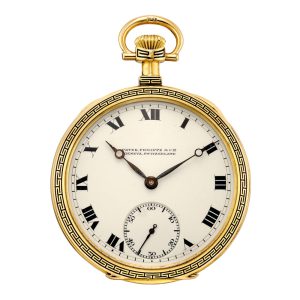Fine Swiss 18 carat gold and enamel dress watch Circa 1918