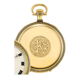 Fine Swiss 18 carat gold and enamel dress watch Circa 1918