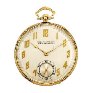 Swiss 18 carat open faced lever pocket watch Circa 1927
