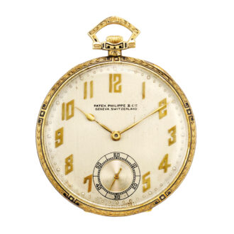 Swiss 18 carat open faced lever pocket watch Circa 1927