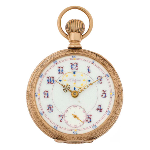 American rose gold open faced keyless lever watch Circa 1908