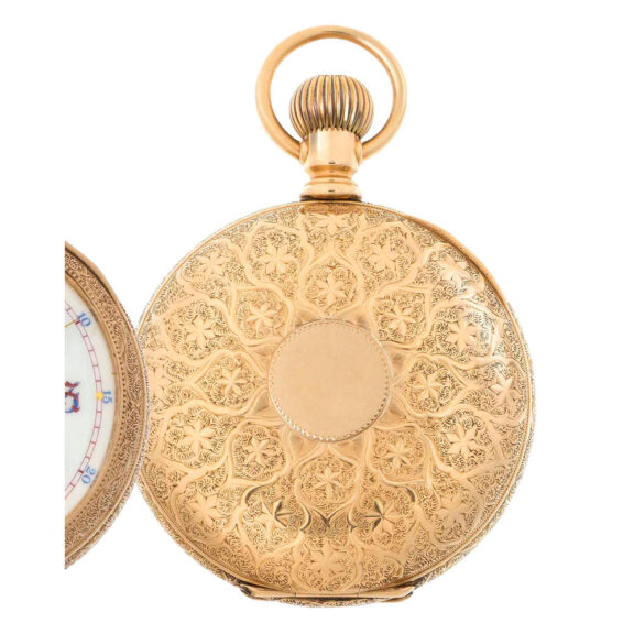 American rose gold open faced keyless lever watch Circa 1908 American rose gold open faced keyless lever watch Circa 1908