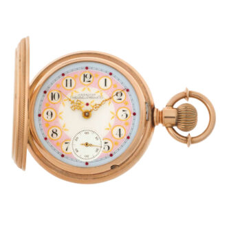 American rose gold hunting cased lever watch Circa 1883