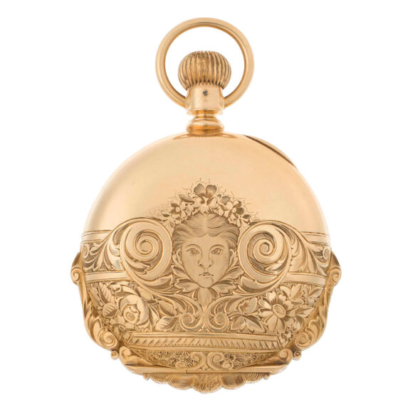 Fine American rose gold hunting cased lever watch Circa 1890 Fine American rose gold hunting cased lever watch Circa 1890