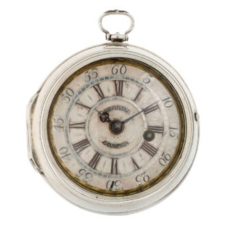 English silver verge with skeletonized back Circa 1775-1799 English silver verge with skeletonized back Circa 1775-1799